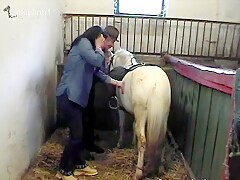 Brunette woman wants to buy a horse to fuck